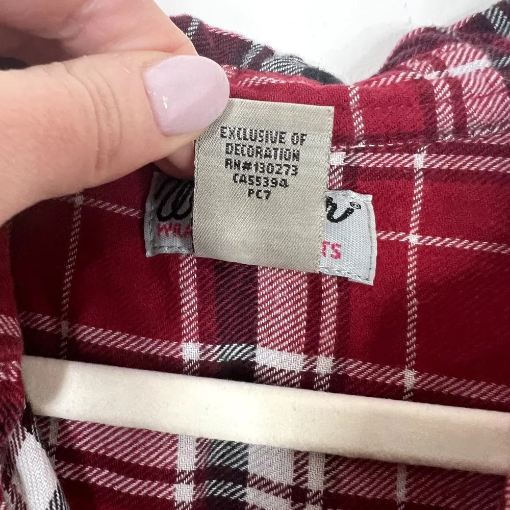 Wrangler Wrancher Shirt 100% Cotton Plaid Flannel Rodeo Longer in Back Sz Medium - Image 4