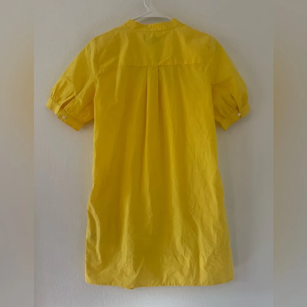 JCrew Short-sleeve mini shirtdress organic cotton poplin boho NWT XXS *FLAW - Image 2