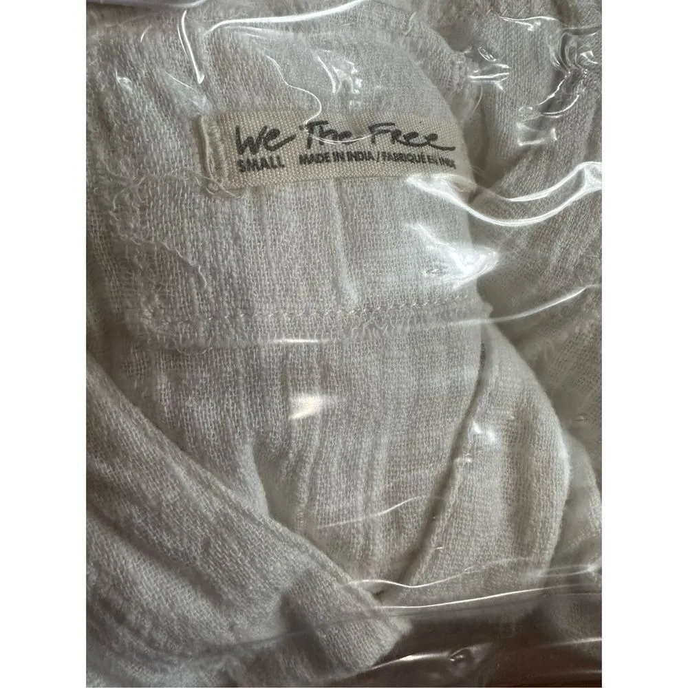 NEW Free People Miles Away Babydoll Top in White sz S - Image 12