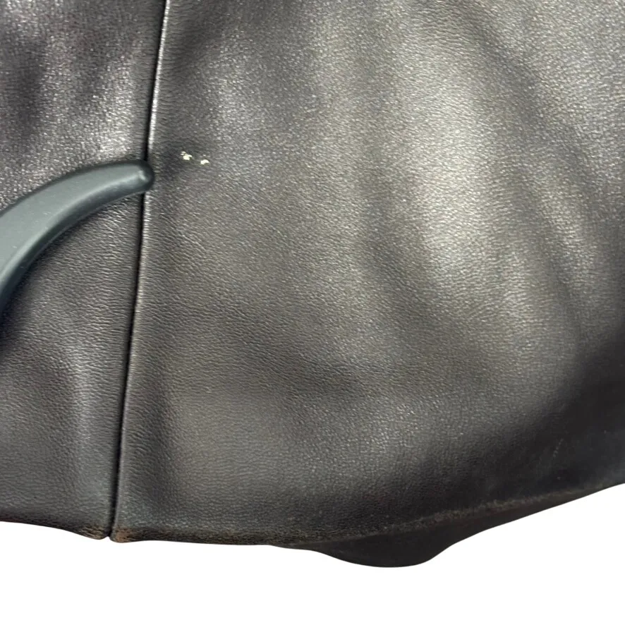 Vintage Rallee Leather Fox Fur Coat Sz L Chocolate Brown Thermolite Maximalism‎ Size L - Image 8