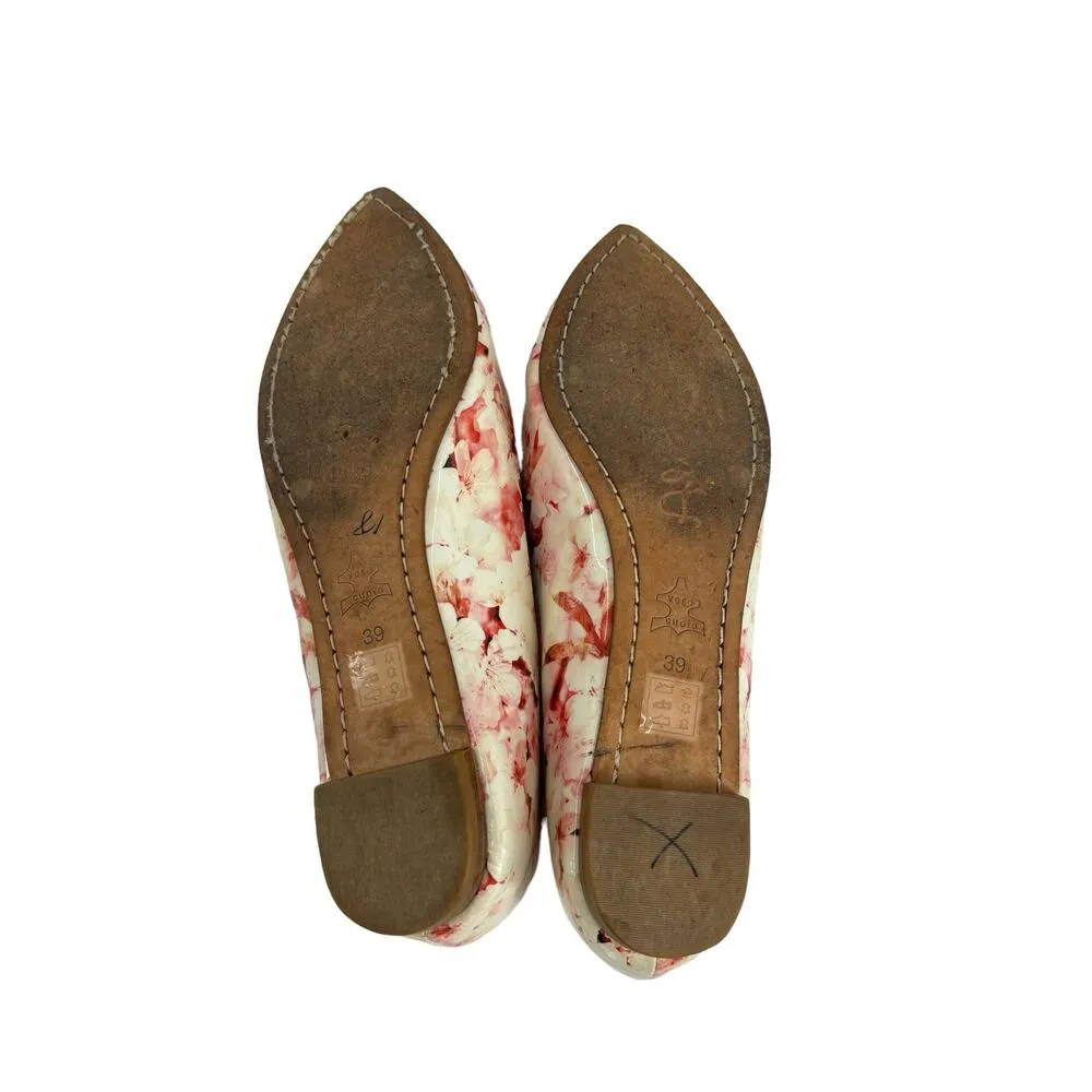 Alice + Olivia Flats Womens 39 Hudson Pink Floral Patent Leather Pointed Toe - Image 6