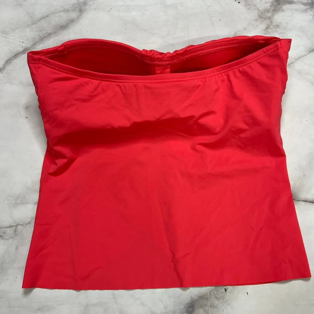 Vince Camuto Draped Bandini Top Size M Watermelon Red/Pink New - Image 4