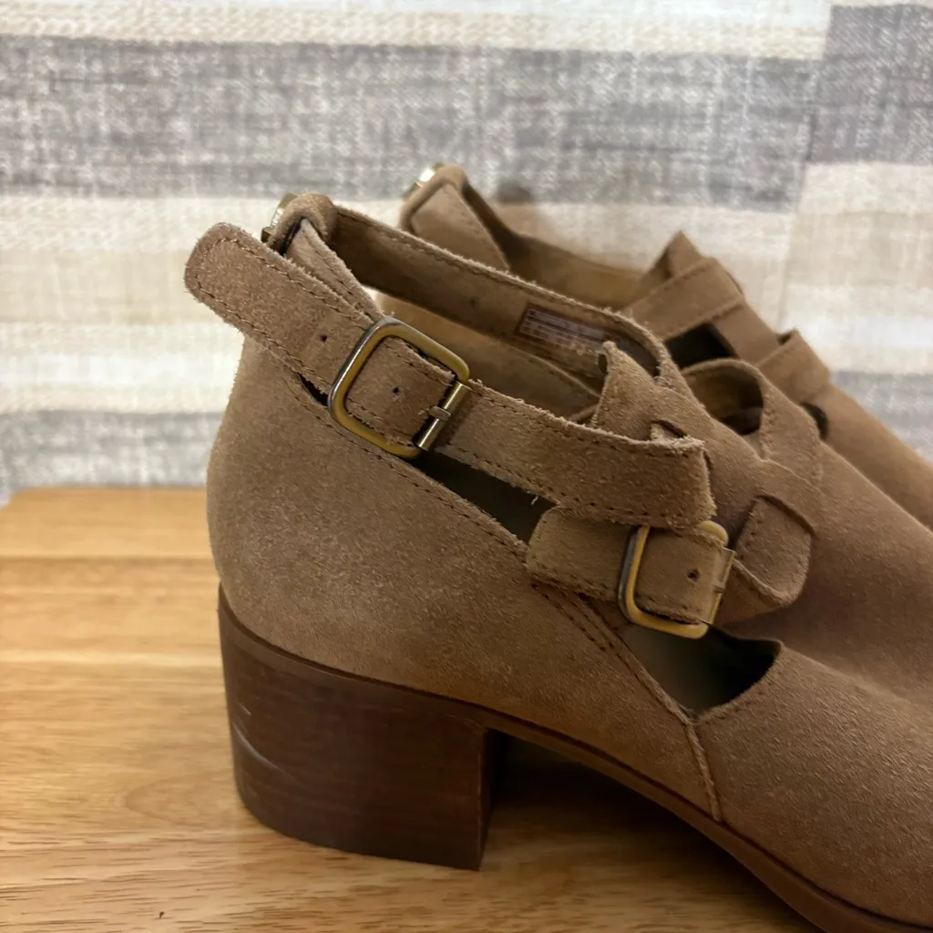 Koolaburra By Ugg Tan Open‎ Tow Ankle Boots Size 8 - Image 4