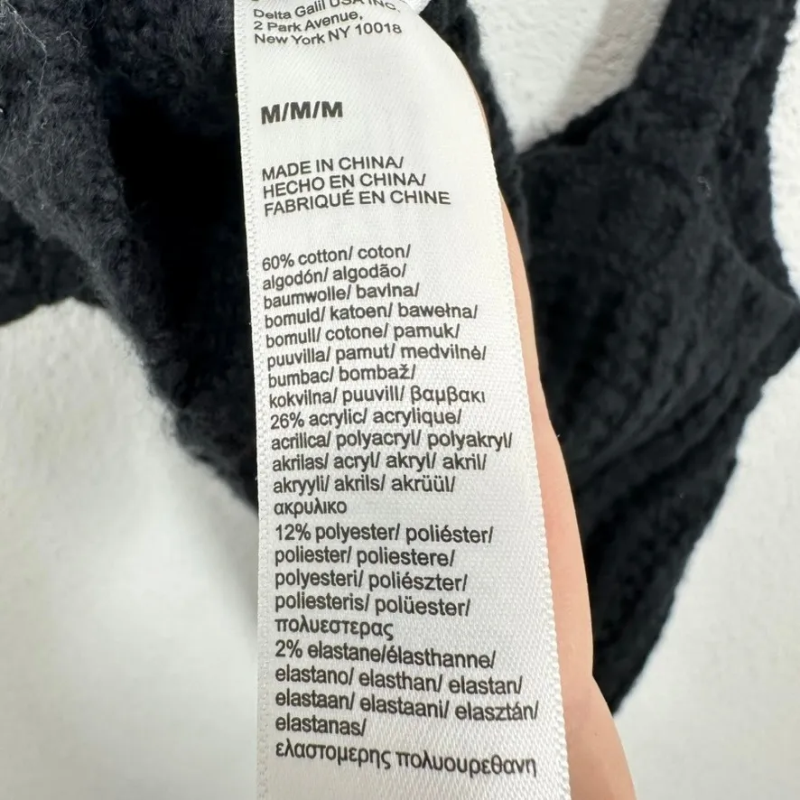 Florence by Mills Black Knit Crop Tank Top M Ribbed Cropped Sweater Camisole Size undefined - Image 7