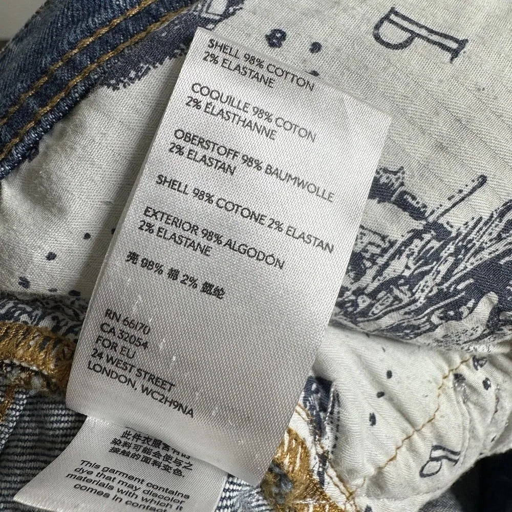 Anthropologie Pilcro Embellished Slim Boyfriend Jeans Women's Sequins Blue Sz 27 - Image 8