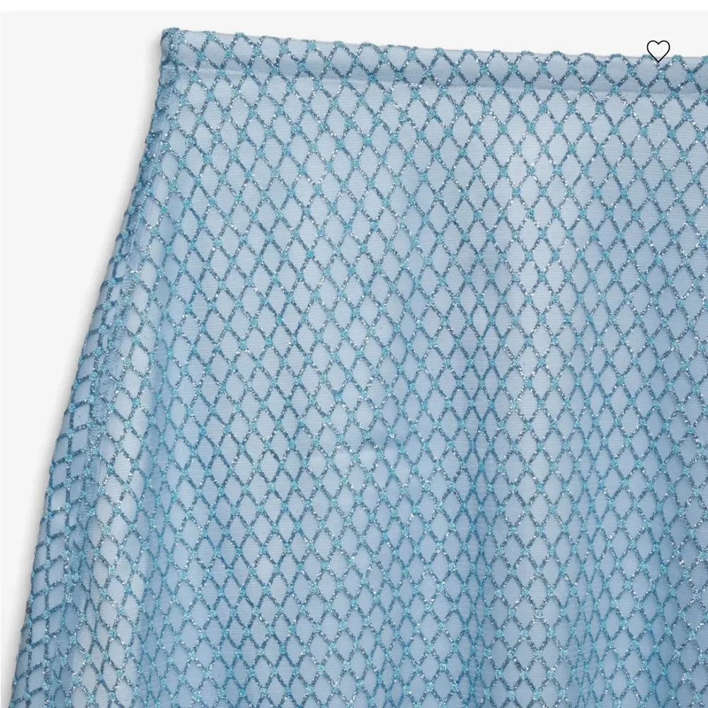 NWT For Love and Lemons Glitter Grid Minitter Grid Mini Skirt Blue Size Large - Image 6