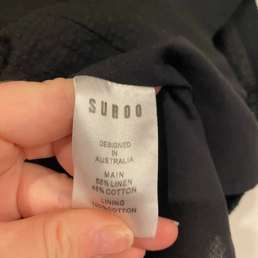 Suboo Faith Twist Mini Dress Size Large EUC Black - Image 4