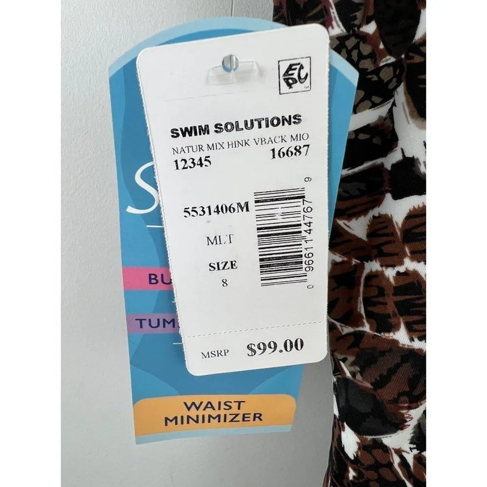 Swim Solutions Women's Tummy Control Slimming High Neck One - Image 4