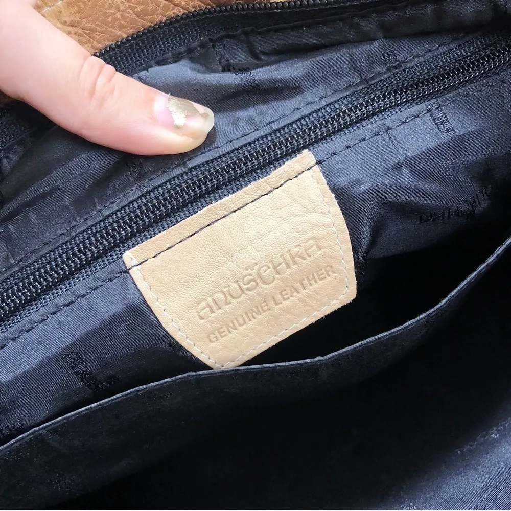 Anuschka • hand painted leather purse shoulder bag artisan art boho large - Image 5