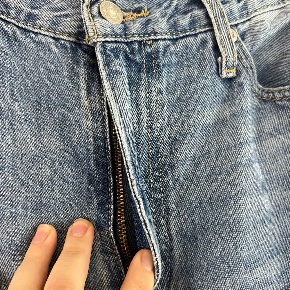 Levi's 94 Baggy Distressed Wide Leg Loose Fit Jeans Size 29 - Image 5