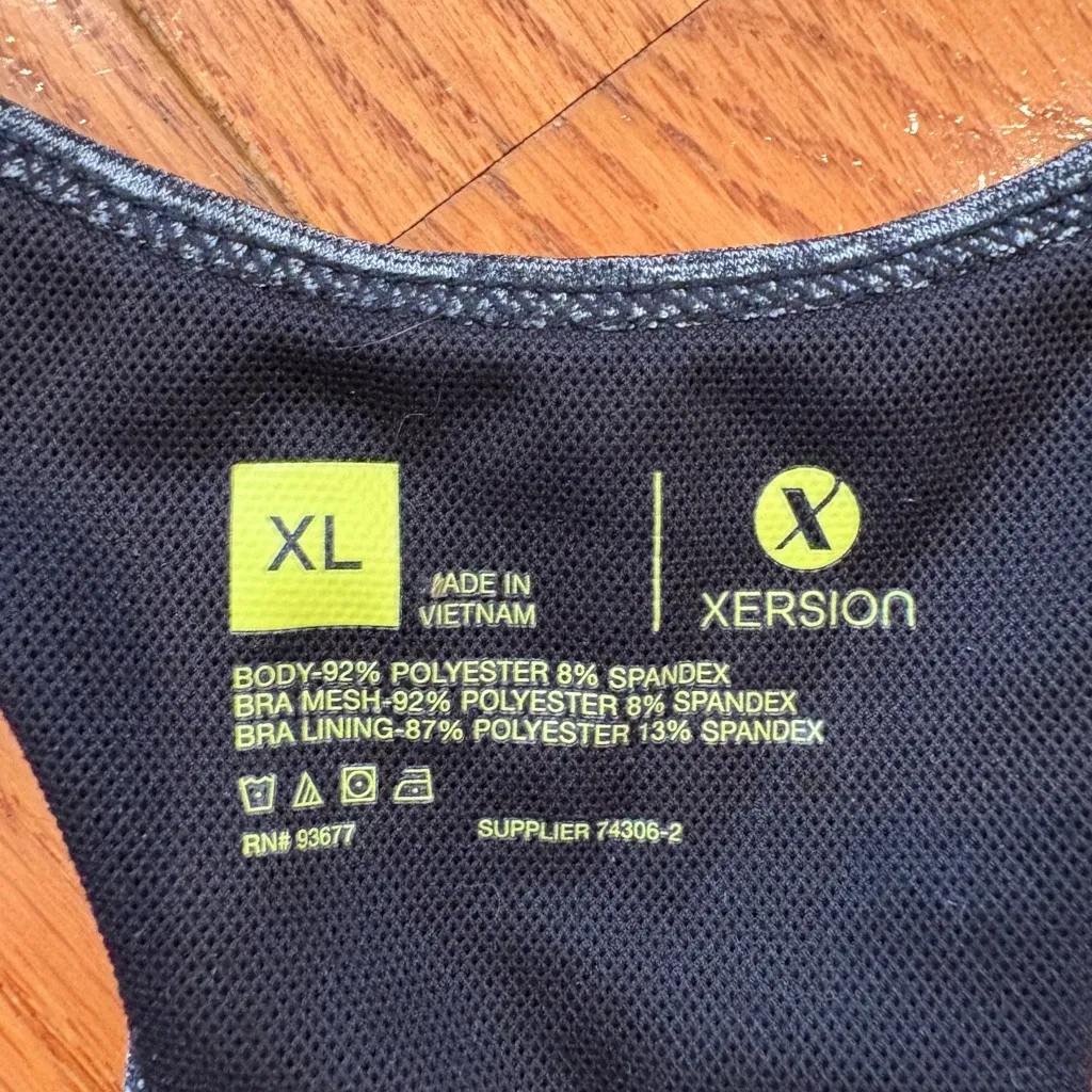 Xersion Gray Racerback Sports Bra | Size XL | Medium Support - Image 2