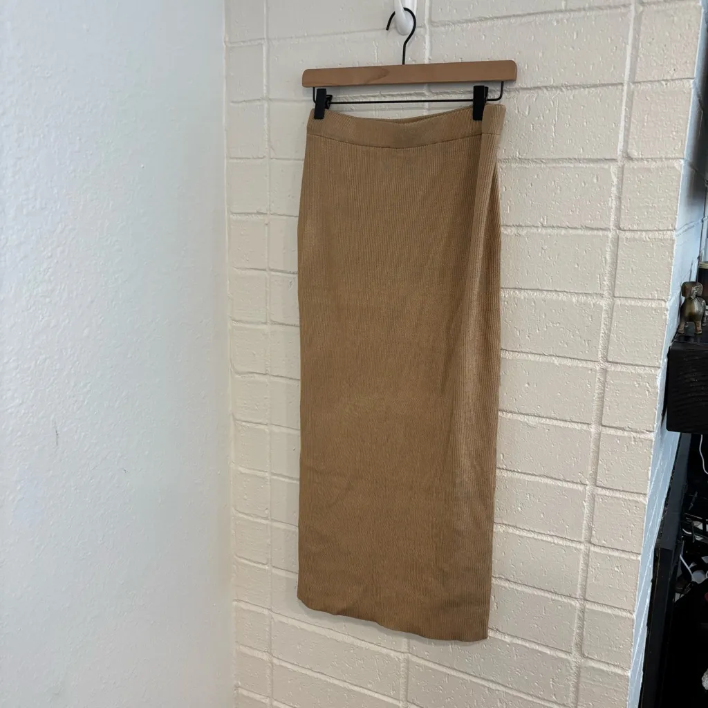 Karen Millen NWT  Slinky Drape Knit Column Skirt in neutral - Image 2