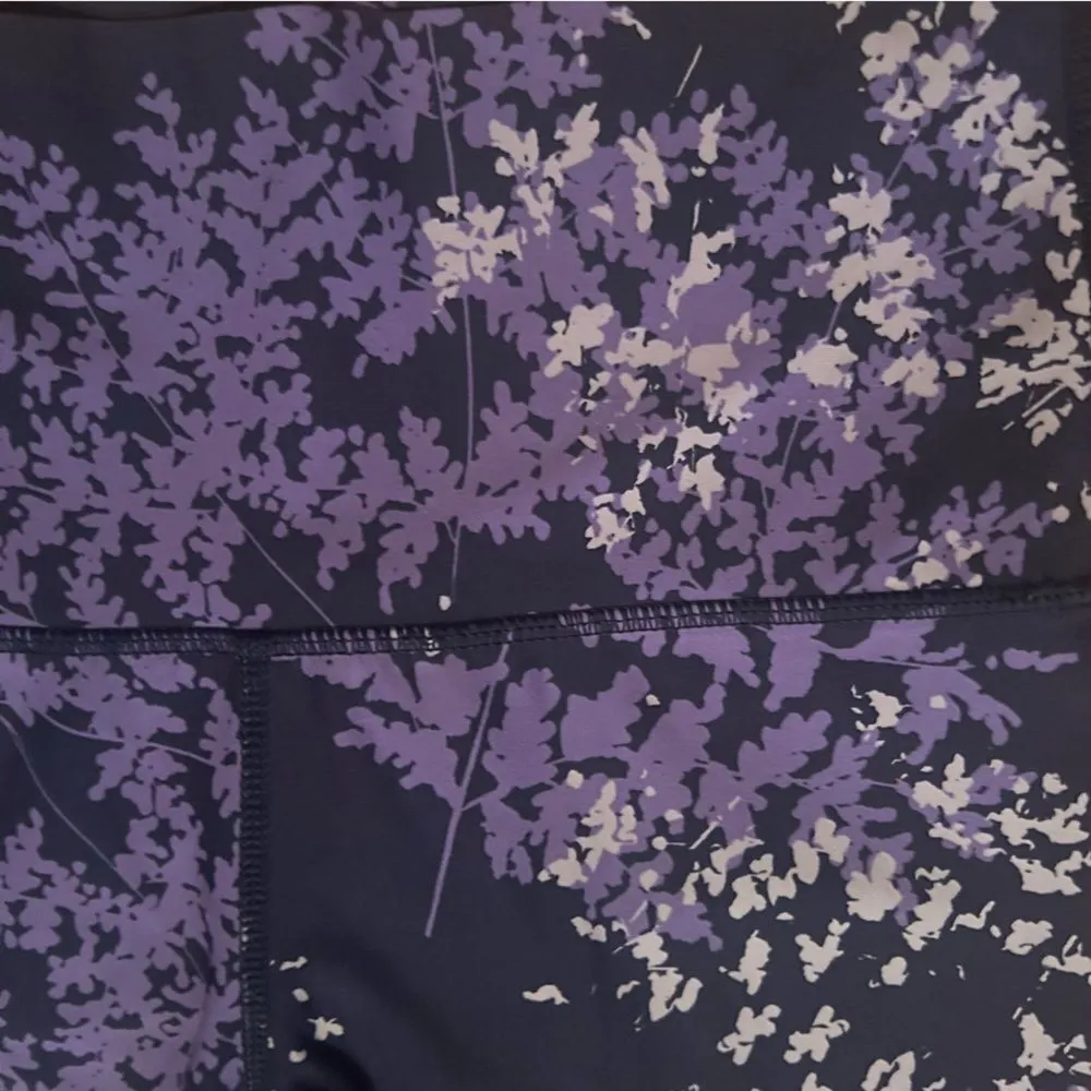 Women’s Aerie Ankle Leggings Floral Purple Size M - Image 2