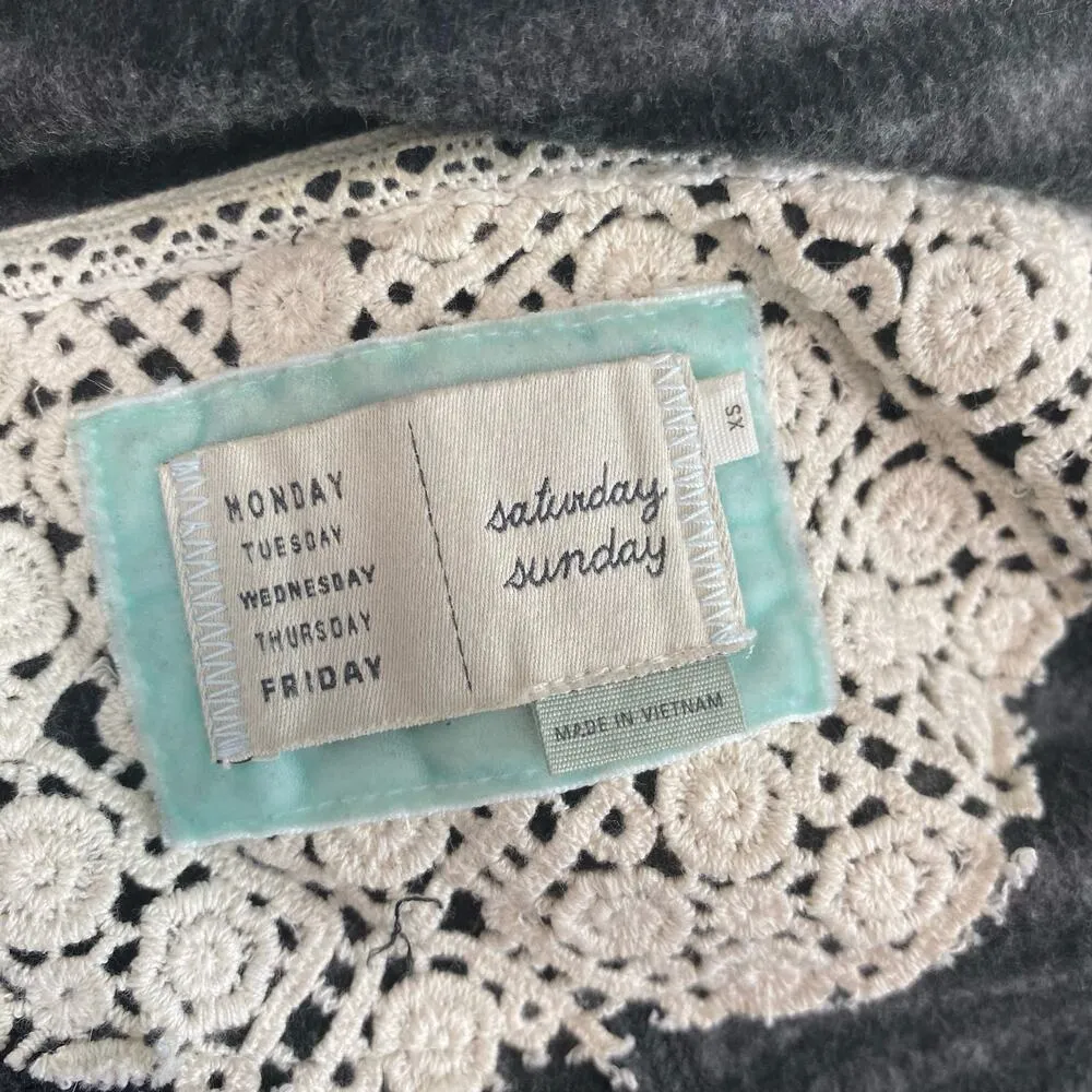 Anthropologie Saturday Sunday Elise Striped Fringe Cascading Blanket Cardigan XS - Image 10