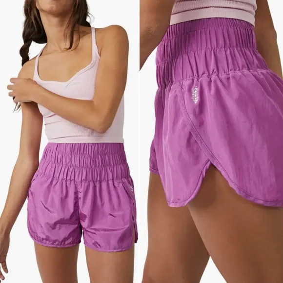 Free People The Way Home Shorts in Foglove magenta sz L - Image 2