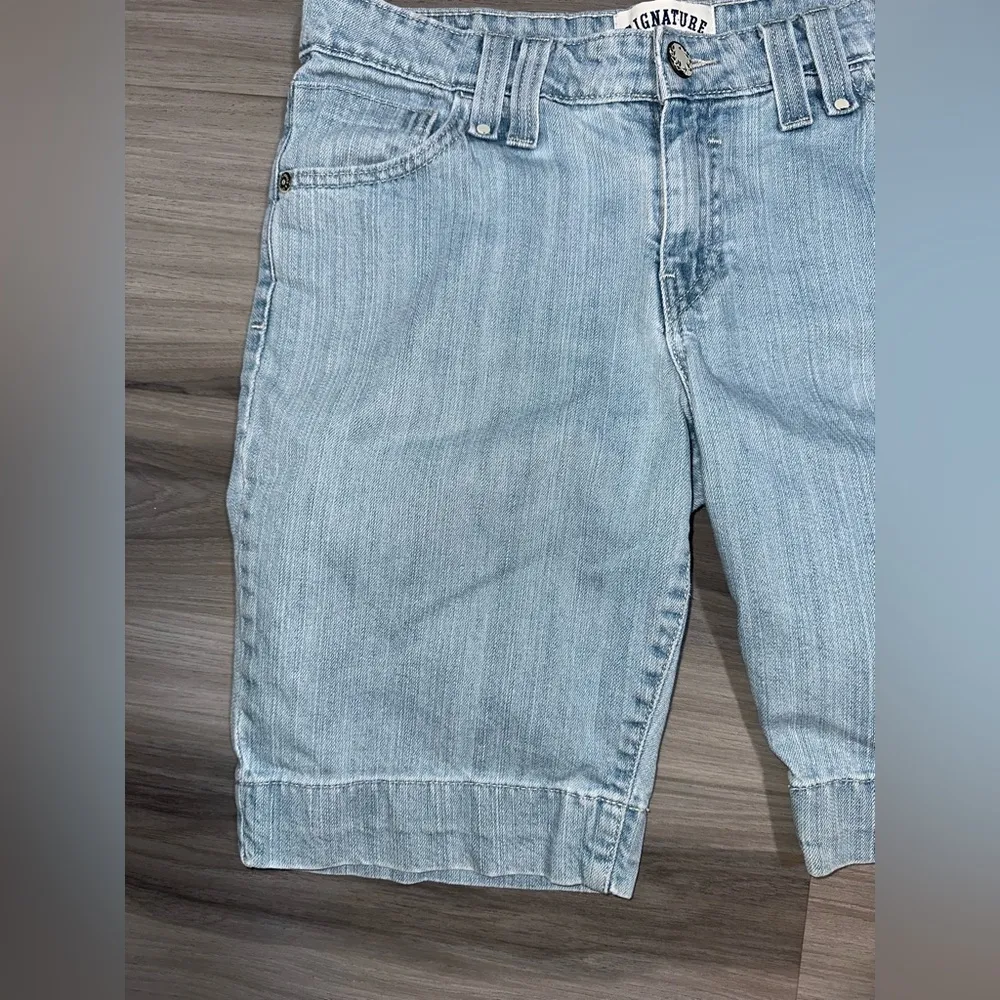 Vintage 90s Levi Strauss & Co Women’s Signature Cotton Stretch Jean Shorts Sz 10 Blue - Image 3