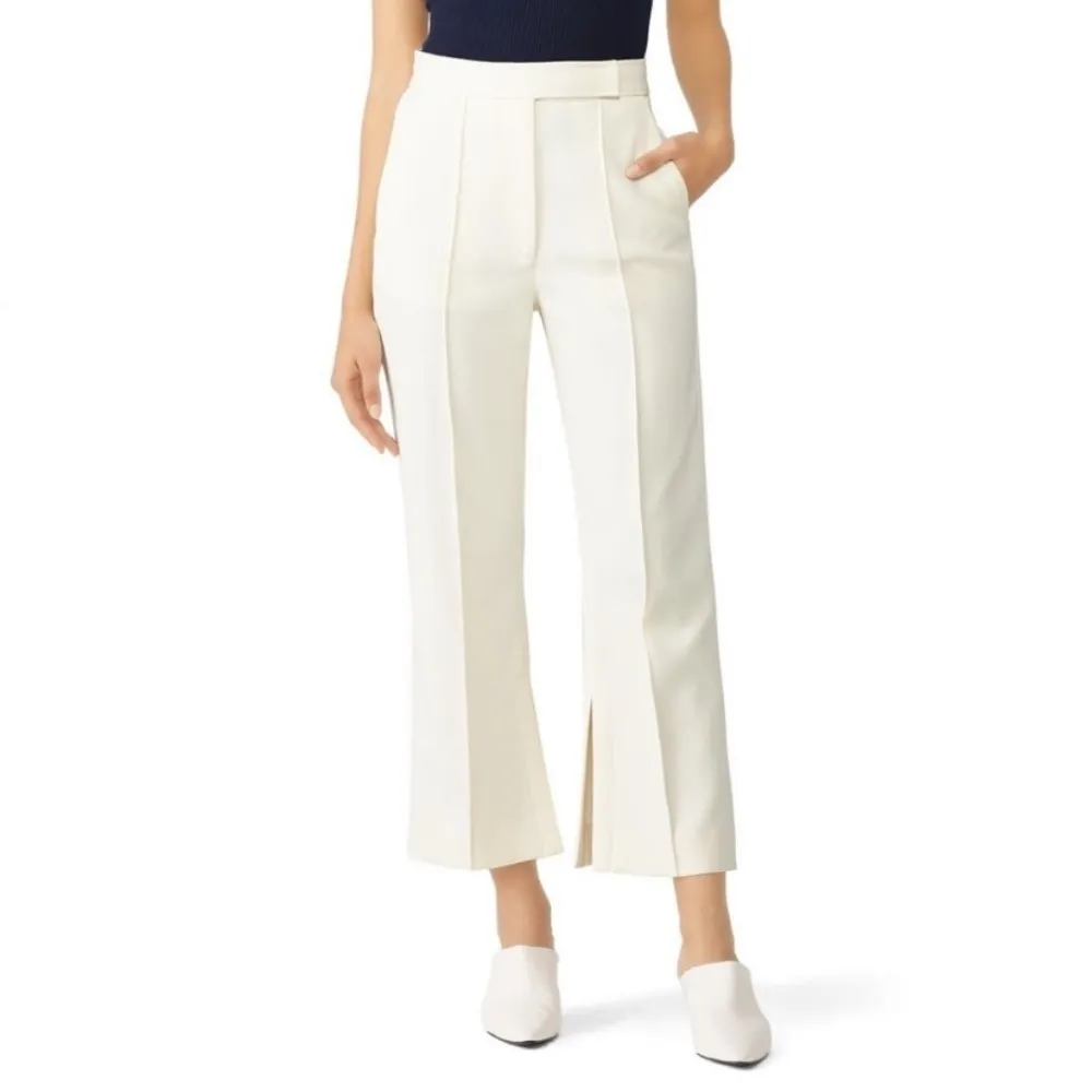 3.1 PHILLIP LIM tailored slit twill flare pants‎ structured cream off white sz 2 - Image 3