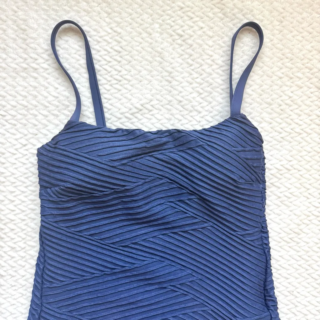 Seafolly Freshwater Maillot Square Neck One Piece Swimsuit Size 12 US 8 Blue - Image 6