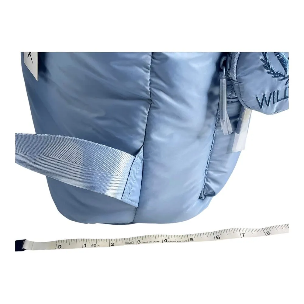 NEW Wildfox Parachute BACKPACK & COIN PURSE Blue Puffy Nylon HANDBAG Lightweight - Image 10