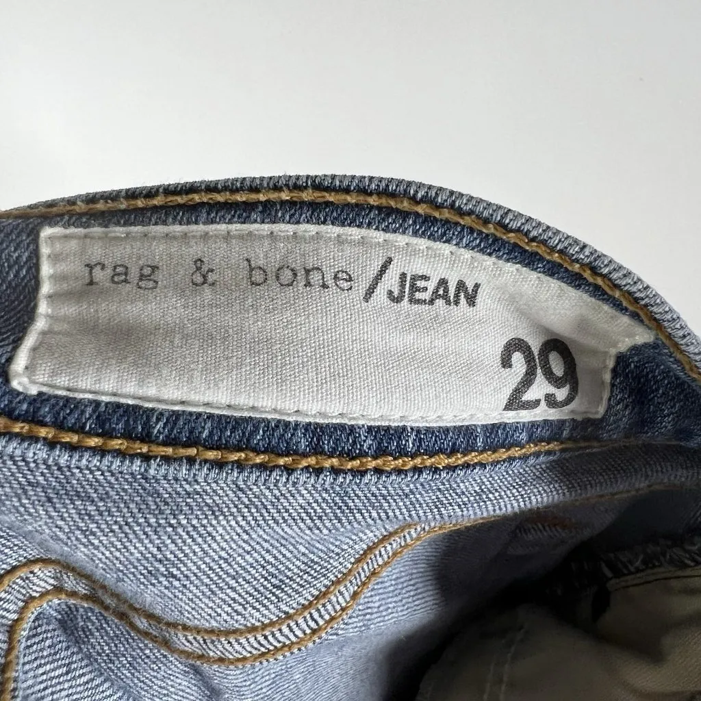 Rag And Bone The Dre Jeans Womens 29 Blue Mid Rise Skinny‎ Cotton Blend Designer - Image 7