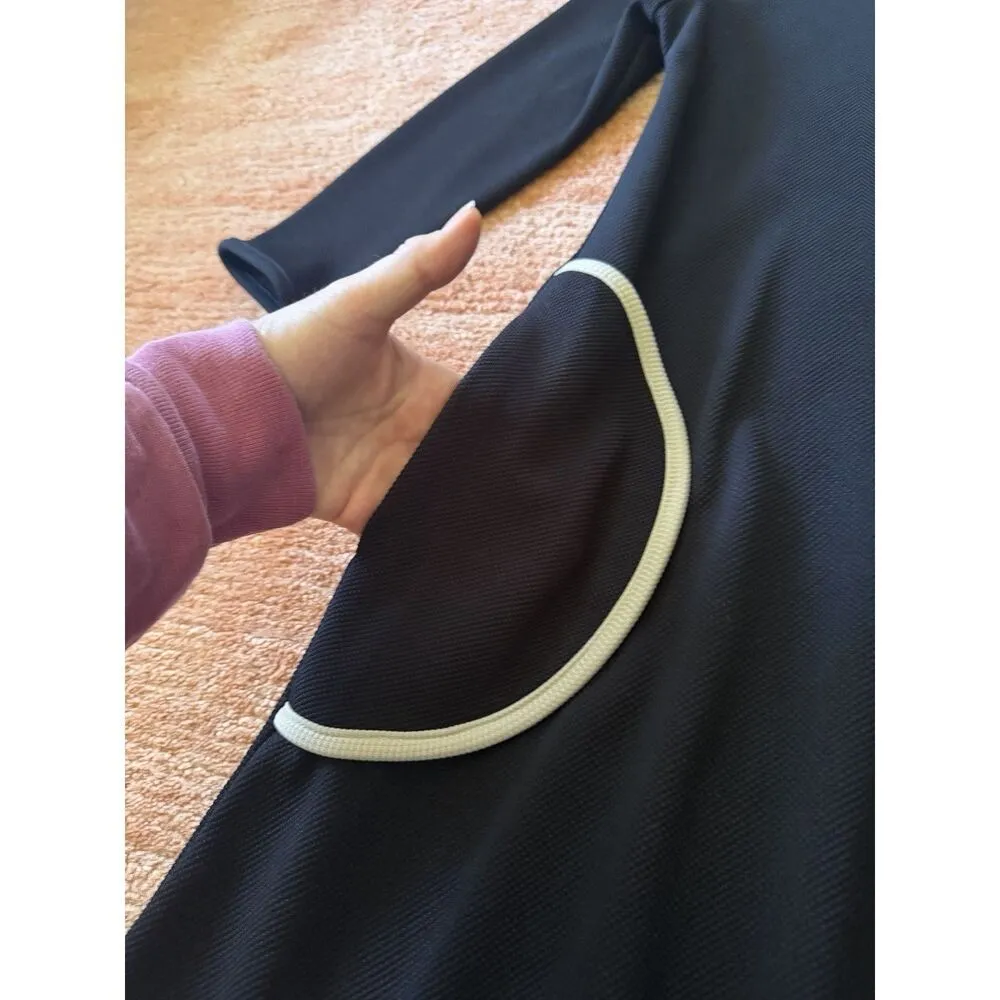 Julian Taylor Black A-Line Dress Women 6 3/4 Sleeve Pockets Work Office Classic - Image 3