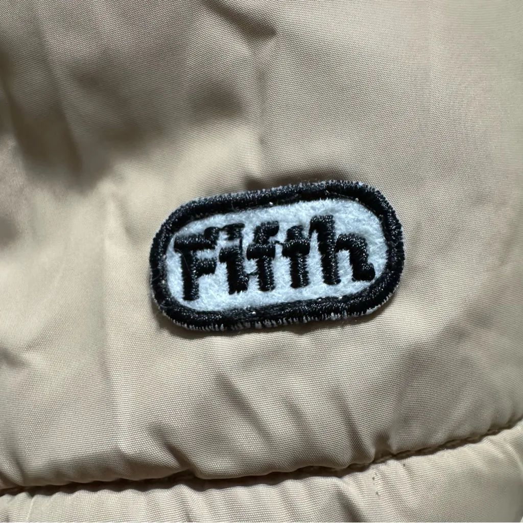 THE FIFTH LABEL Remake Cropped Boxy Puffer Coat in Beige – Size M - Image 8