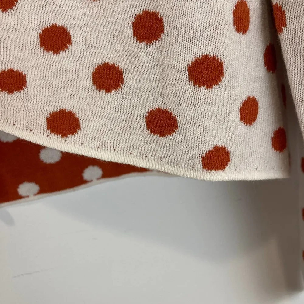 NWT Callahan Olivia Tie Front Polka Dot Sweater Size M - Image 7