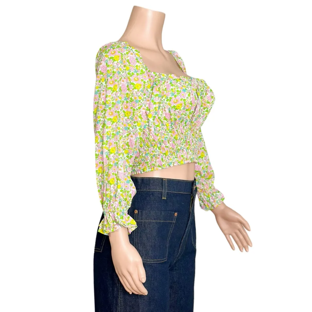 WITH JÉAN Fonda Top, Pansies, Medium - Image 9