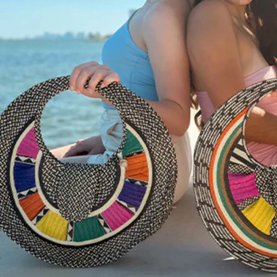 Yancy Handmade Panorama Bag, a colorful woven purse handcrafted by Zenu Brown - Image 4