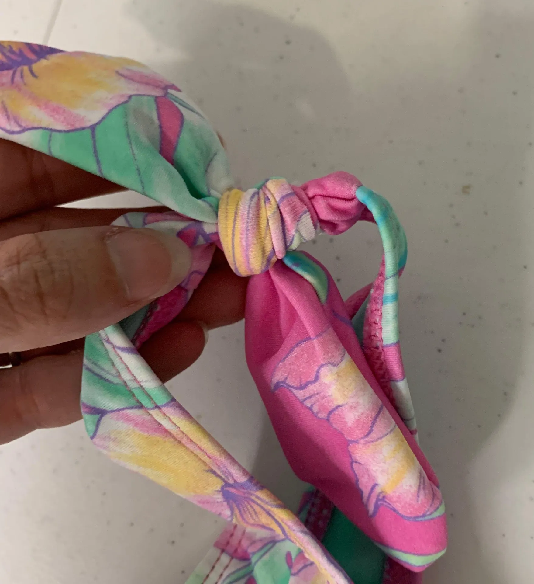 GB Purple Tropical Bikini Top Medium - Image 5