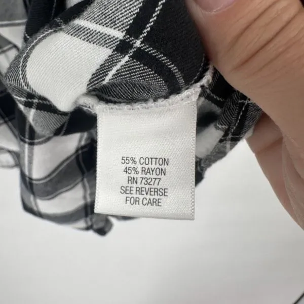 Croft & Barrow Buffalo Plaid Button‎ Down Soft Flannel Shirt Size 1X Gingham - Image 11
