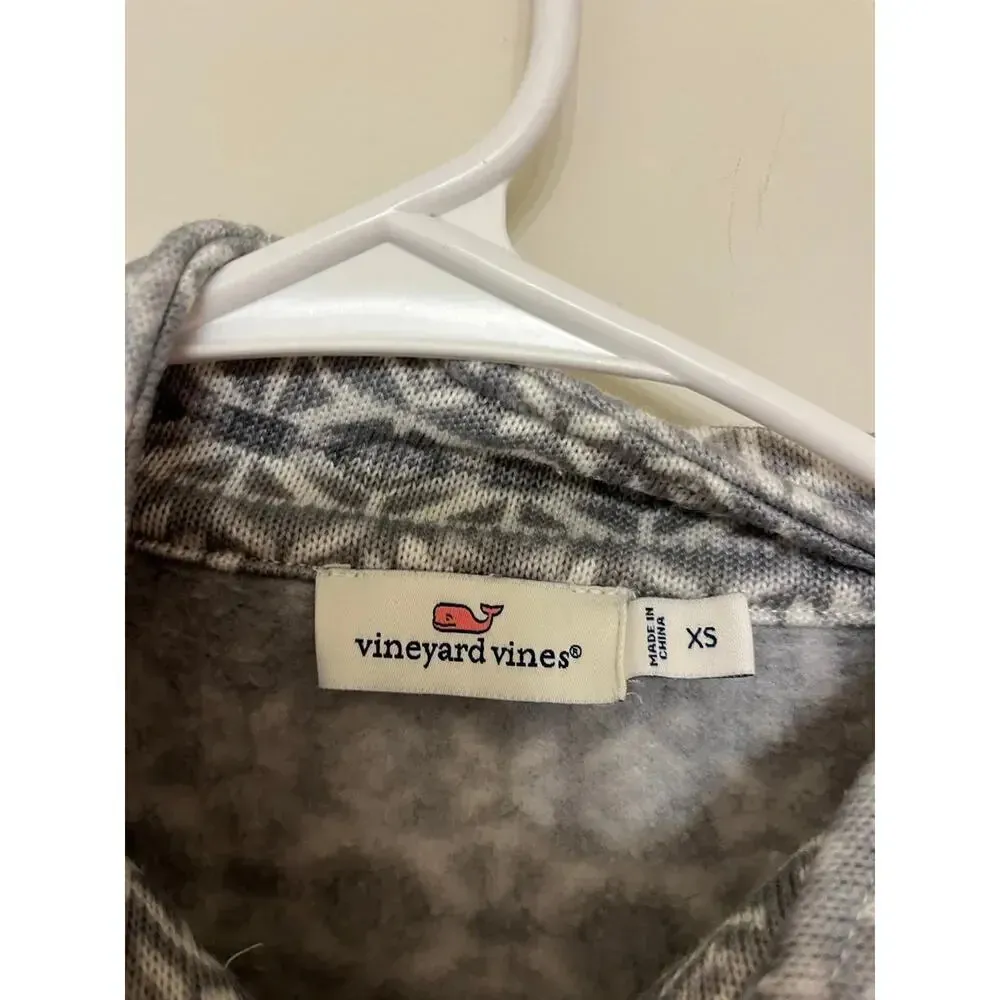 Vineyard Vines Gray Snowflake Sweater zip up women’s XS - Image 3