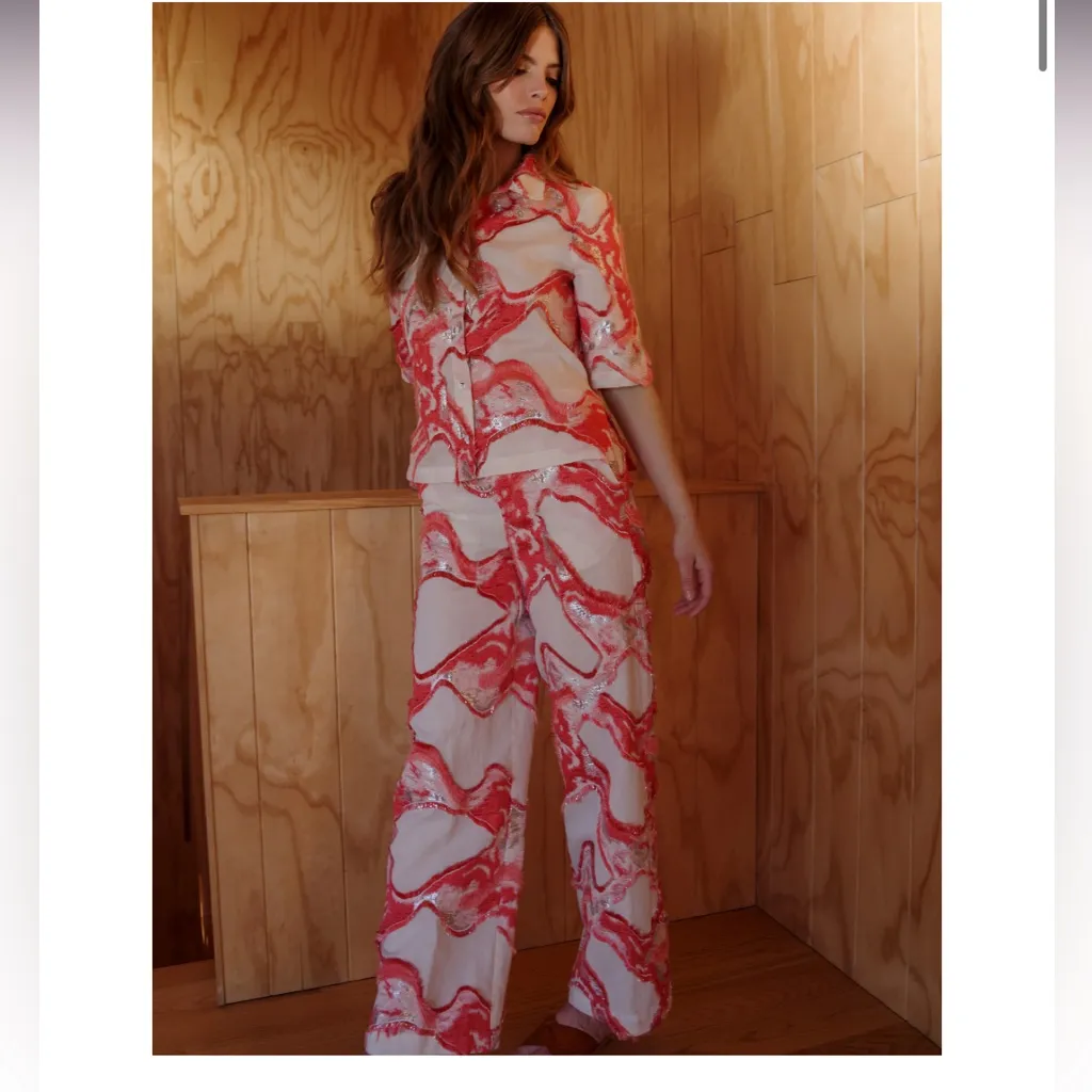 Arianne‎ Elmy vacation flow pants $230 small Red - Image 14