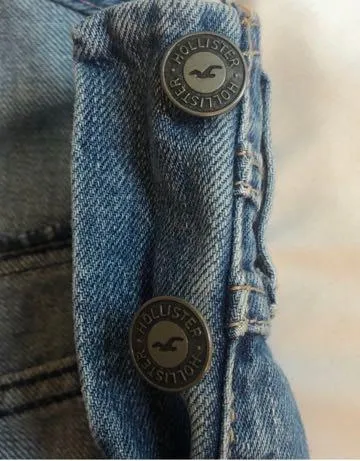 Hollister DENIM OVERALL SHORTS - Image 7