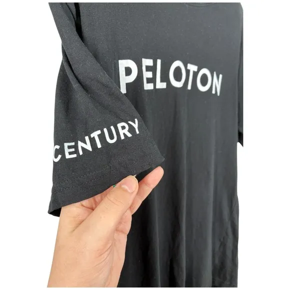 Peloton Century 100 Shirt Black Unisex M Tagless 100%‎ Cotton Limited Edition - Image 2
