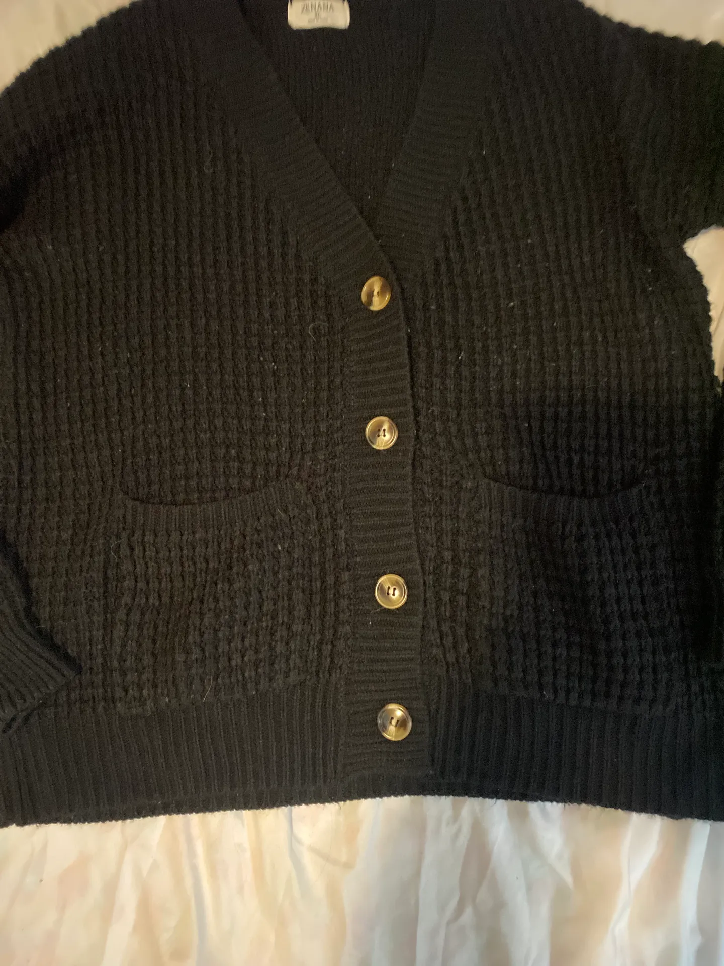 chunky knit black cardigan - Image 6