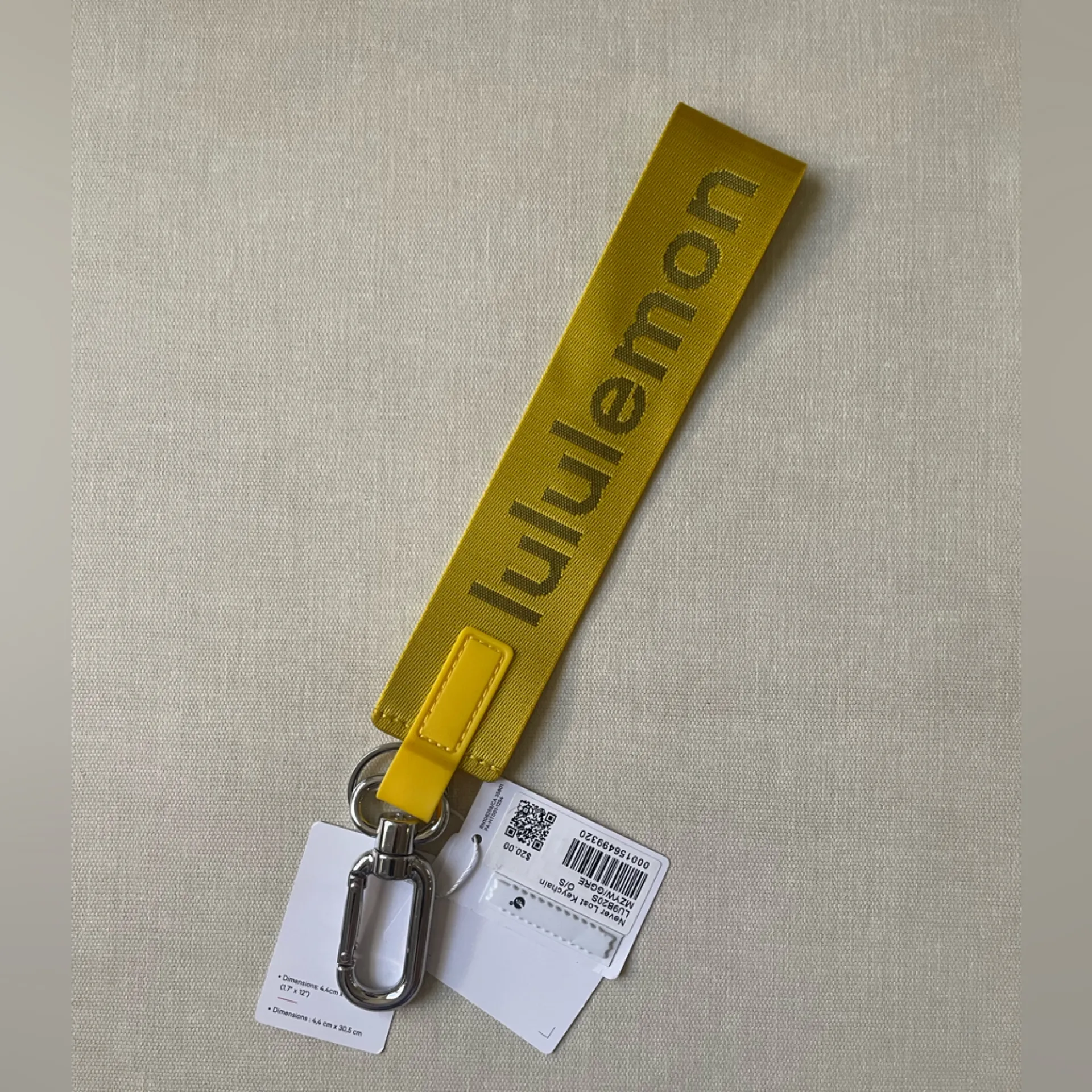 Lululemon  Never Lost Keychain - Maize Yellow/Graphite Grey - Image 8