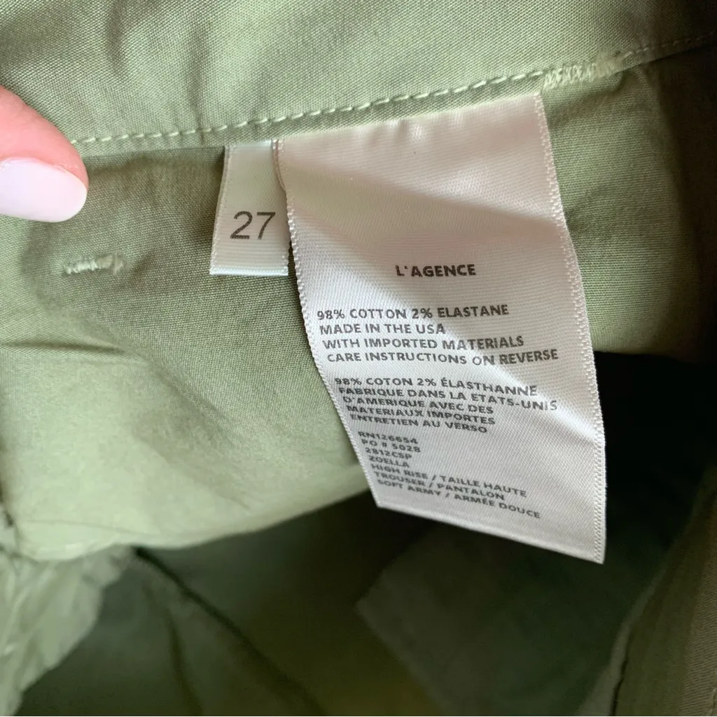 L’AGENCE Zoella High Rise Trek Trouser Green NWOT - Image 6