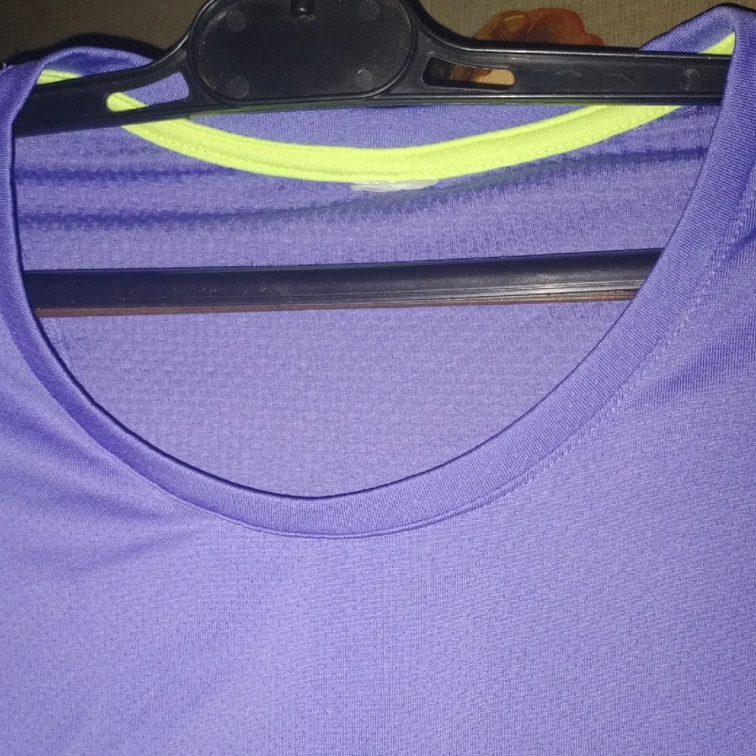 GAP Purple and Yellow Long Sleeve Top W Gap Sports Bra - Image 5