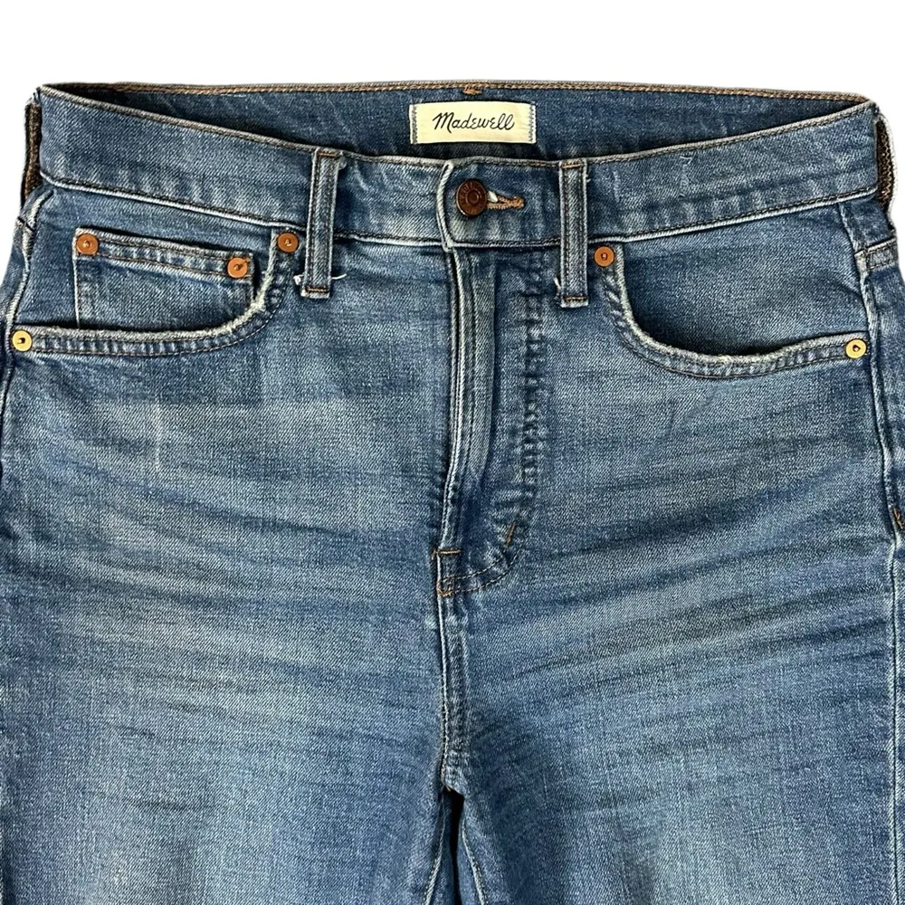 Madewell Jeans 27 The Perfect Vintage Crop Jean Gooding Wash Knee-Rip Edition - Image 9