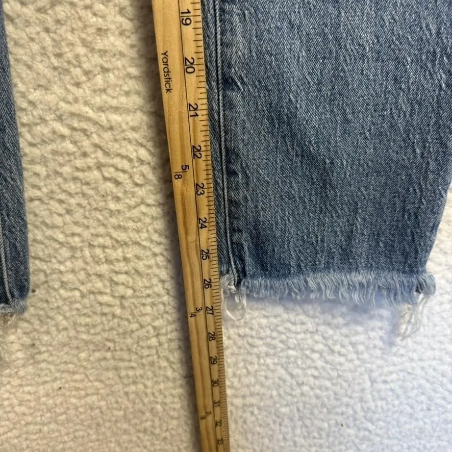 Madewell Jeans Womens 26 Blue The Perfect Vintage Jean High Rise Frayed Hem - Image 8