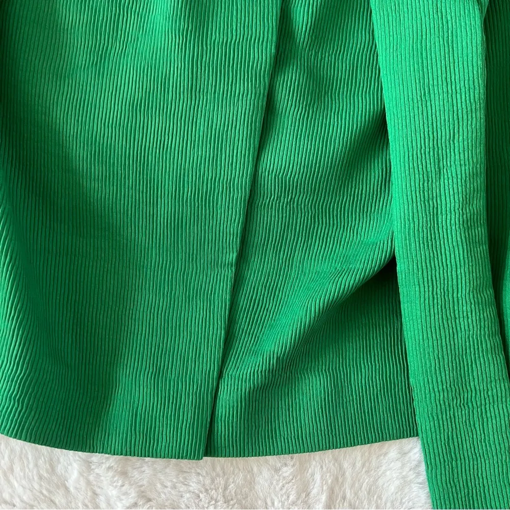 Topshop Long Green Trench Coat - Image 5