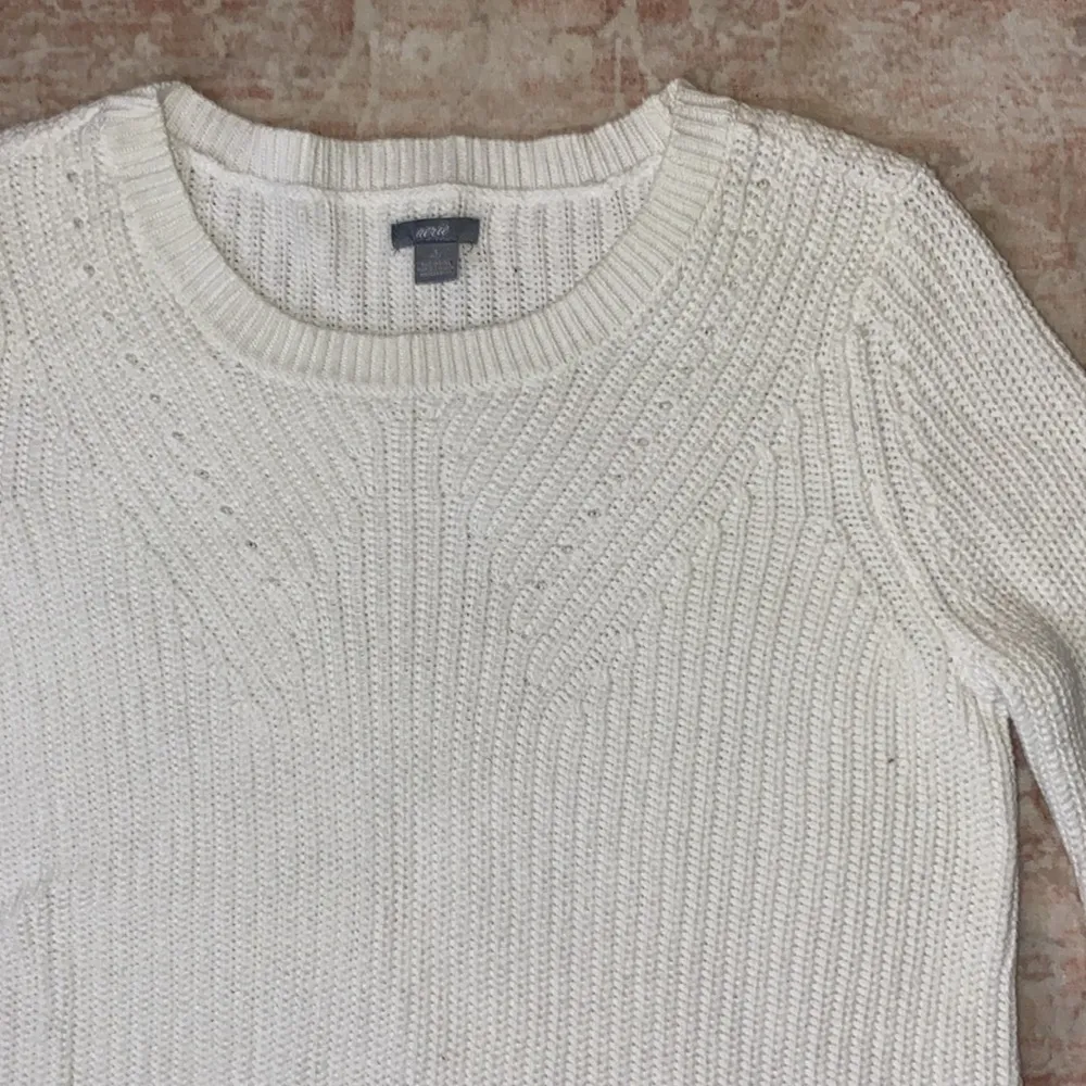 Knit Sweater with Lace Trim - Image 2