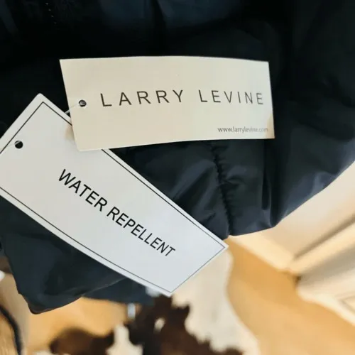 LARRY LEVINE Faux Fur Trim Removable Hooded Long Puff Coat, Black, Small, NWT - Image 5