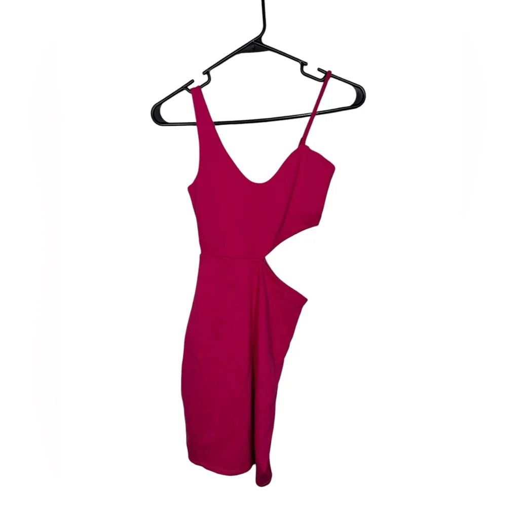 H:Ours Lambert Mini Dress In Hot Pink Size XXS - Image 4