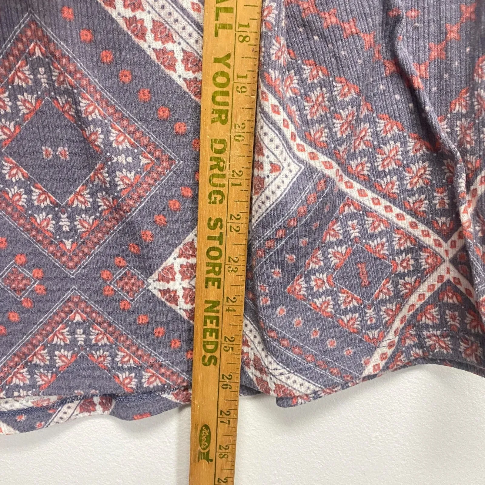 Como Blu womens 3X square neck Geometric Print Country Coastal Folk Retro Mature Size undefined - Image 5