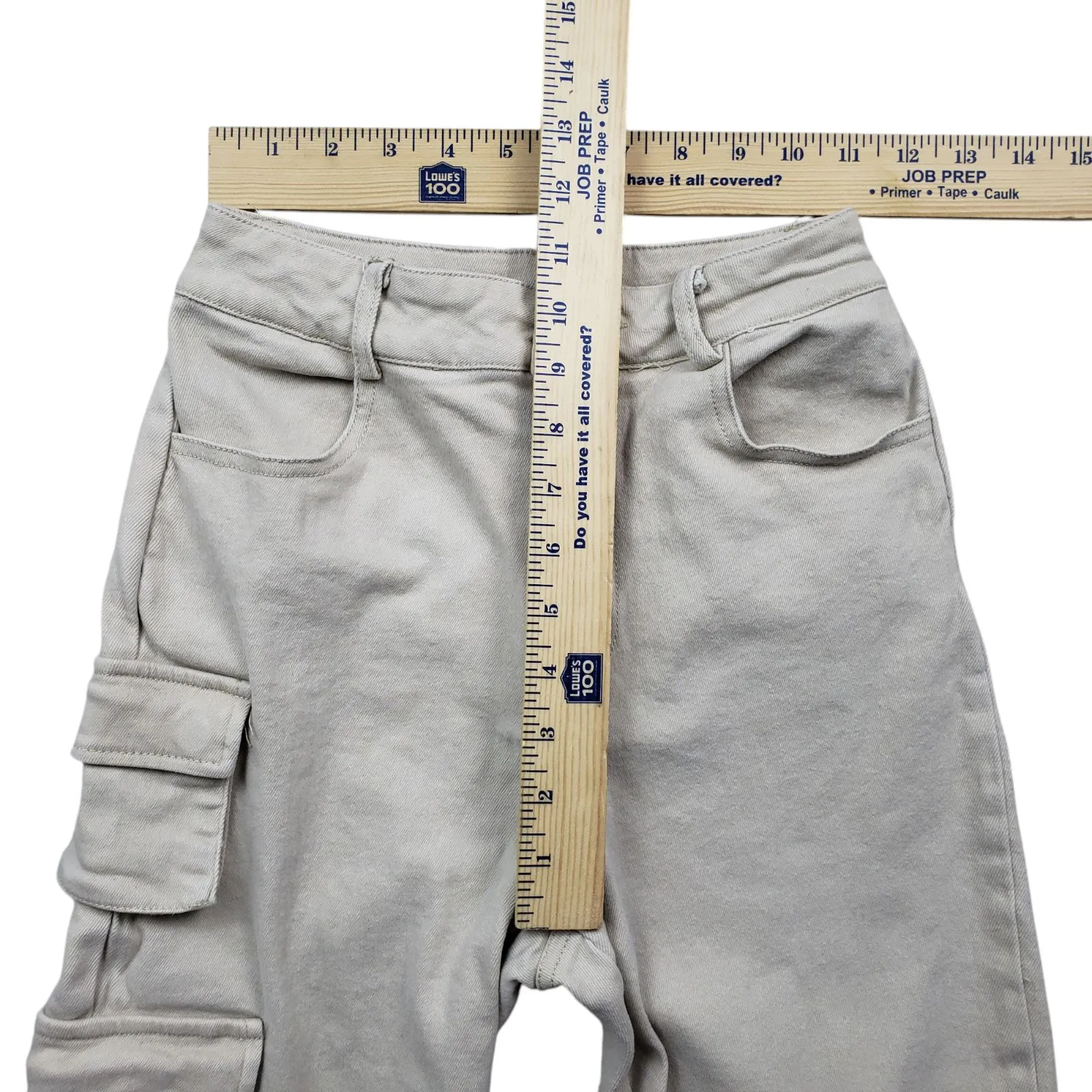 Altar'd State Gina Cargo Pants Womens XS Beige High Rise Straight Leg - Image 6