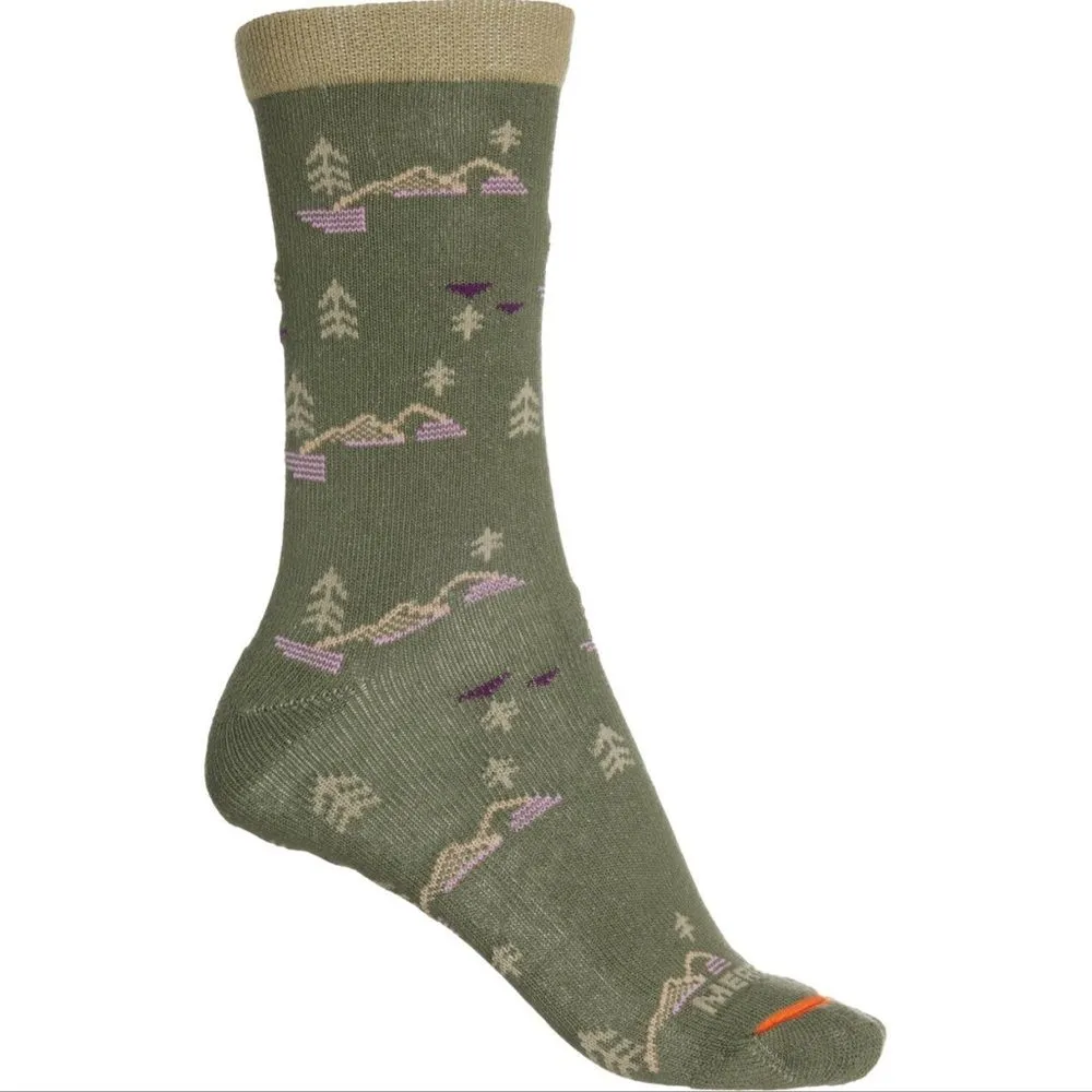 2 Pack Merrell Hiking Retro Cotton Crew Socks Size Small Medium - Image 2