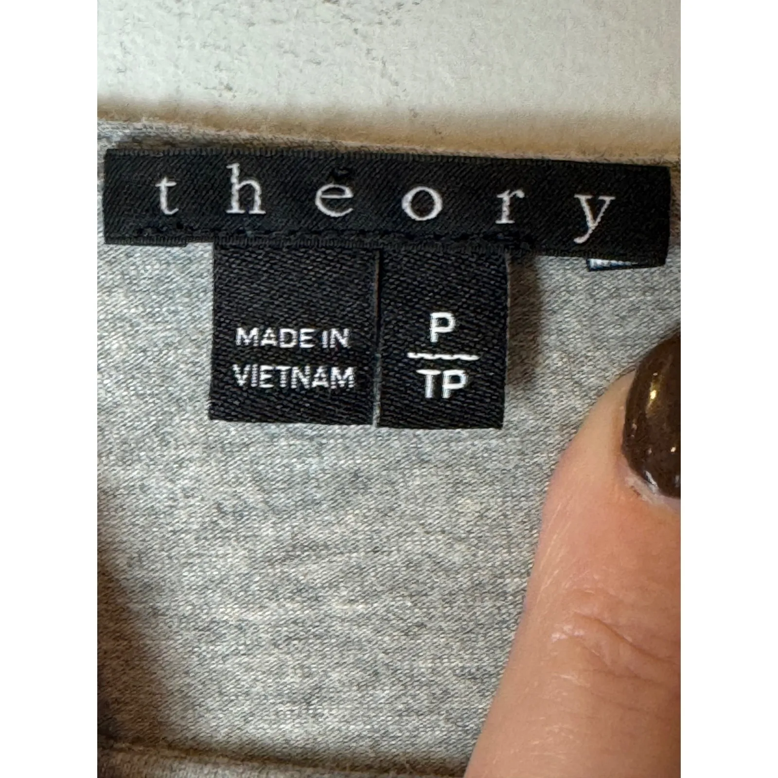 Theory Dress‎ Women XS Gray Rolled Cuff Casual Minimalist Tunic Mini Luxury - Image 8