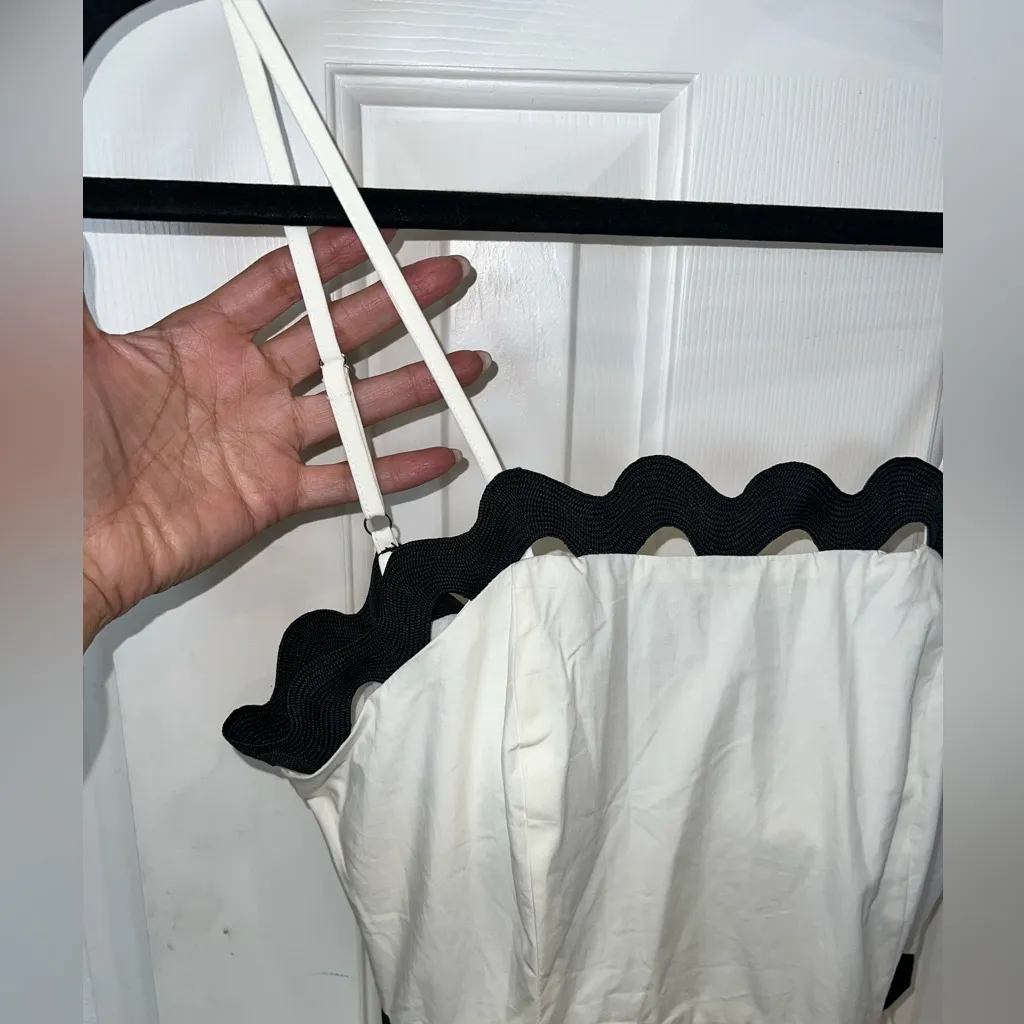 COMMENSE Scalloped Trim Back Tie Dress COLOR - Image 11